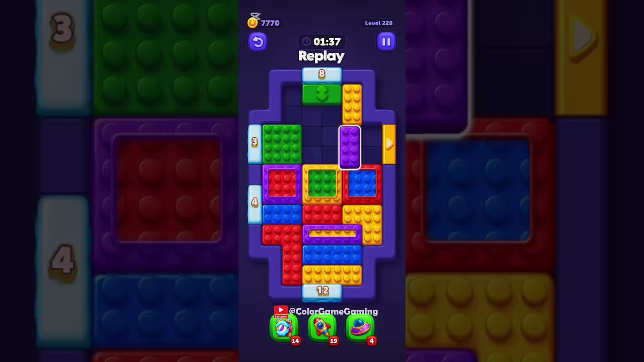 Block Out level board reference for step 1