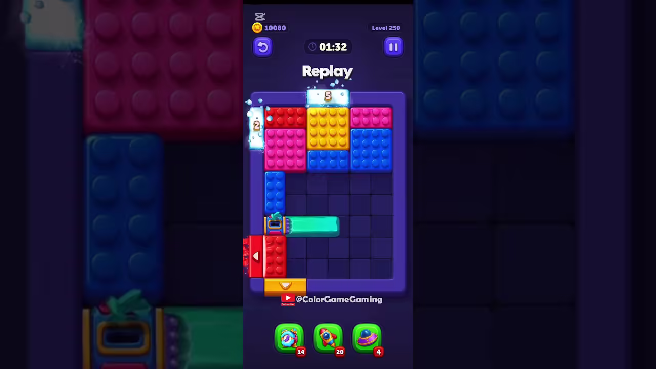 Block Out level board reference for step 1