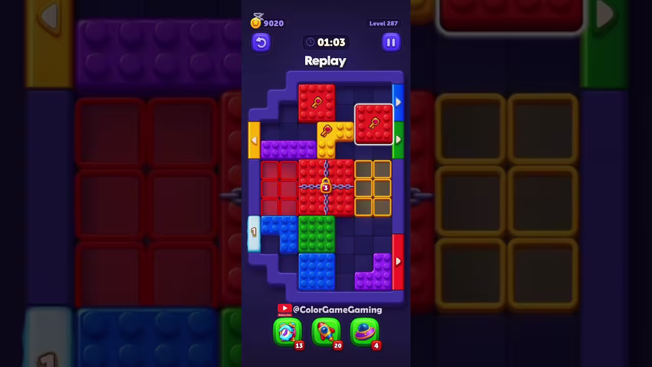 Block Out level board reference for step 1