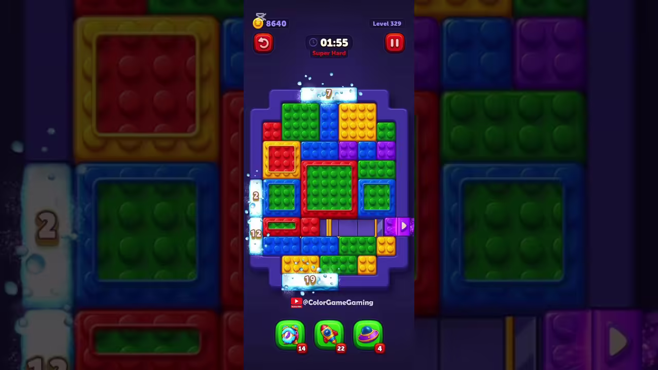 Block Out level board reference for step 1