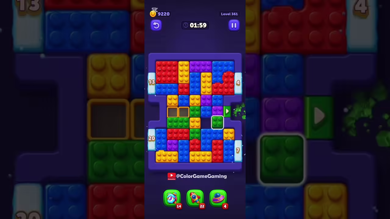 Block Out level board reference for step 1
