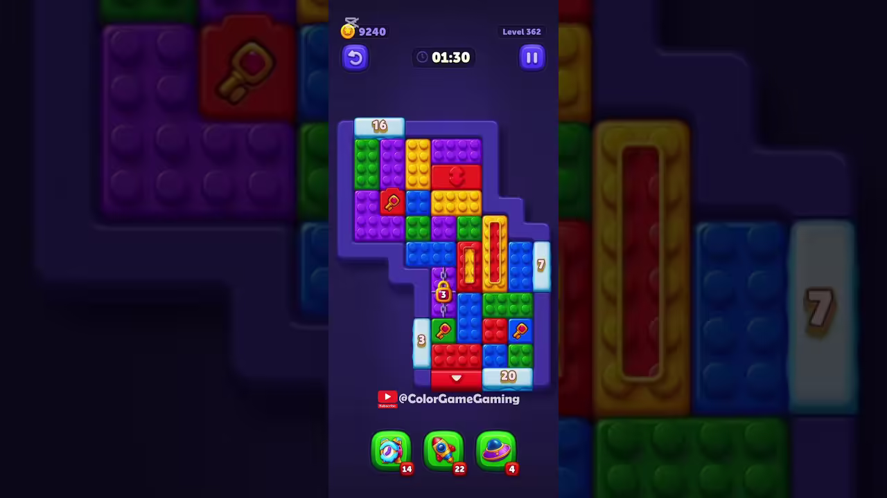Block Out level board reference for step 1