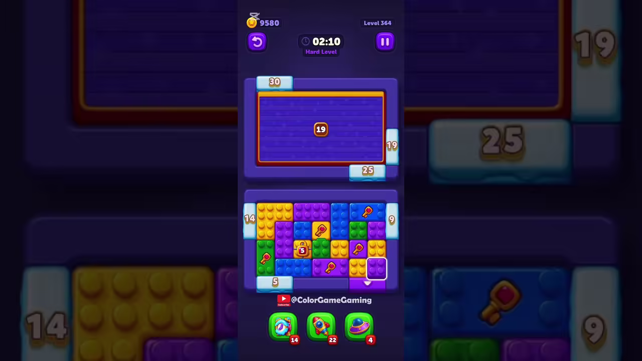Block Out level board reference for step 1