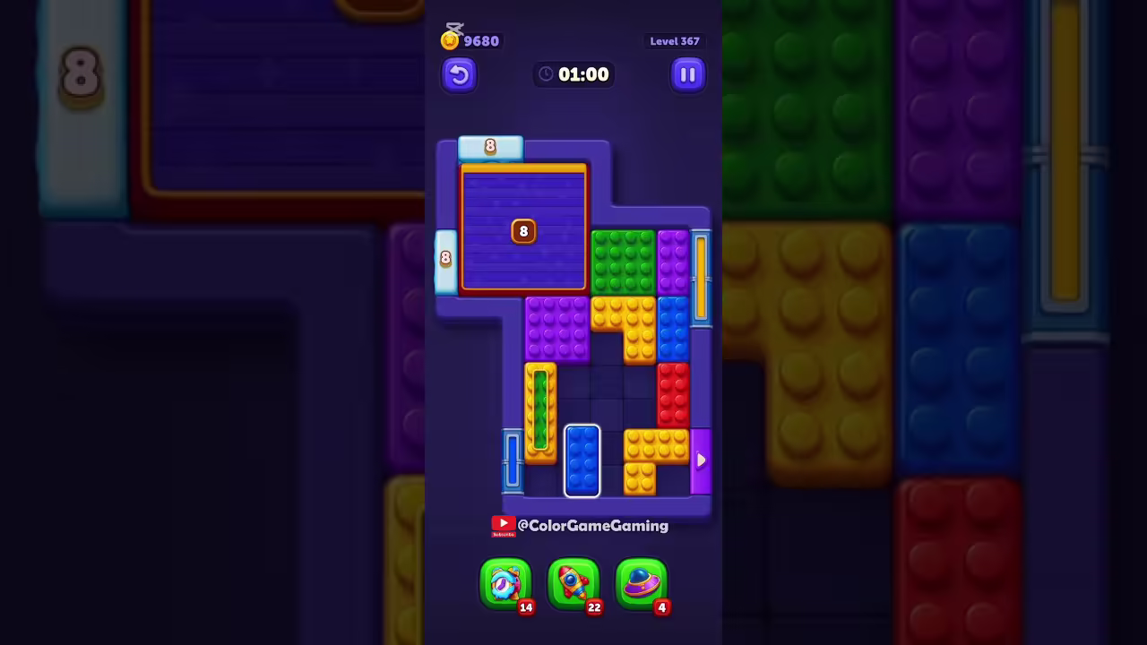 Block Out level board reference for step 1