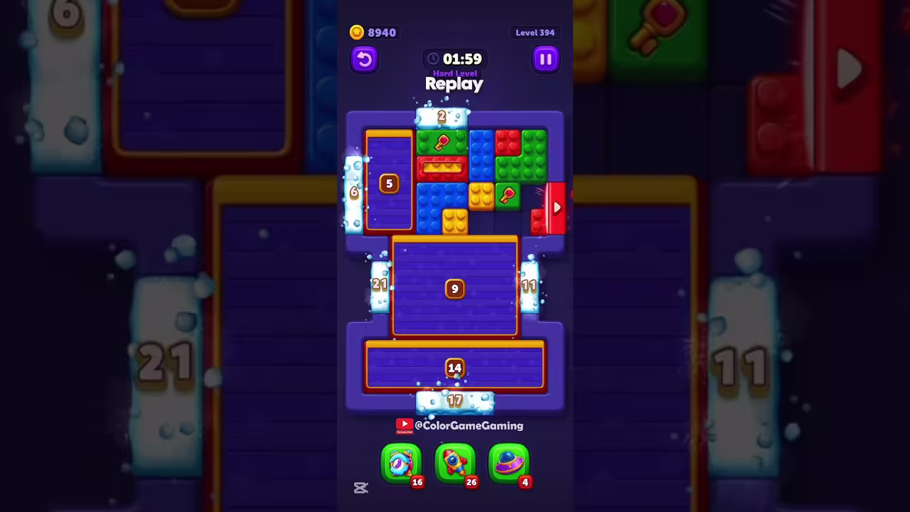 Block Out level board reference for step 1