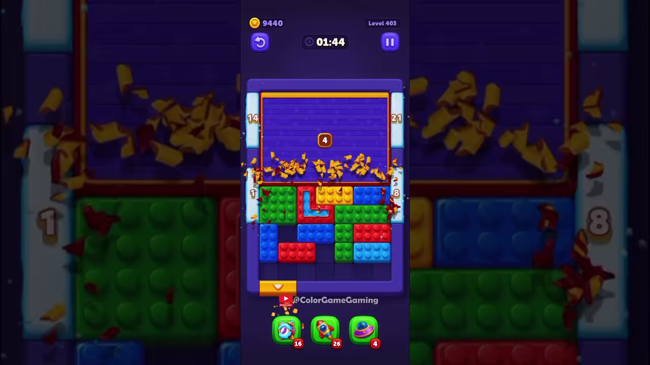 Block Out level board reference for step 1