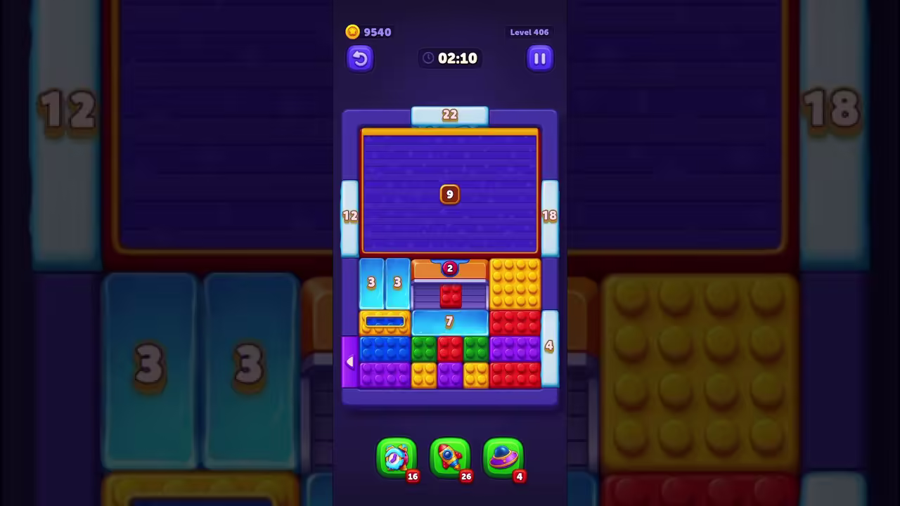 Block Out level board reference for step 1